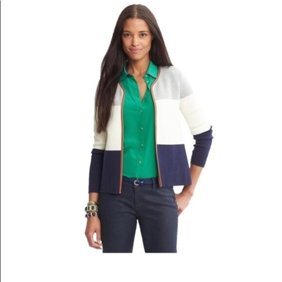 Banana Republic color block open cardigan - Picture 1 of 7